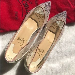 Authentic Christian Louboutin Follies Strass Flat